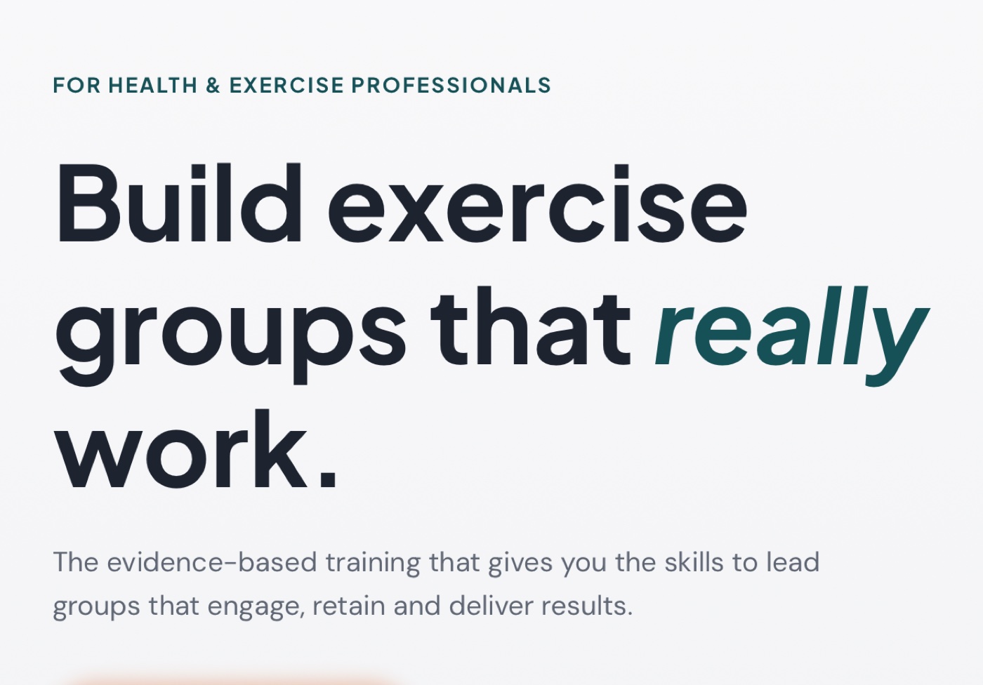 The Group Works site: build exercise groups that really work
